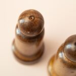 Retro bruin peper en zoutstel Waku West Germany keramiek