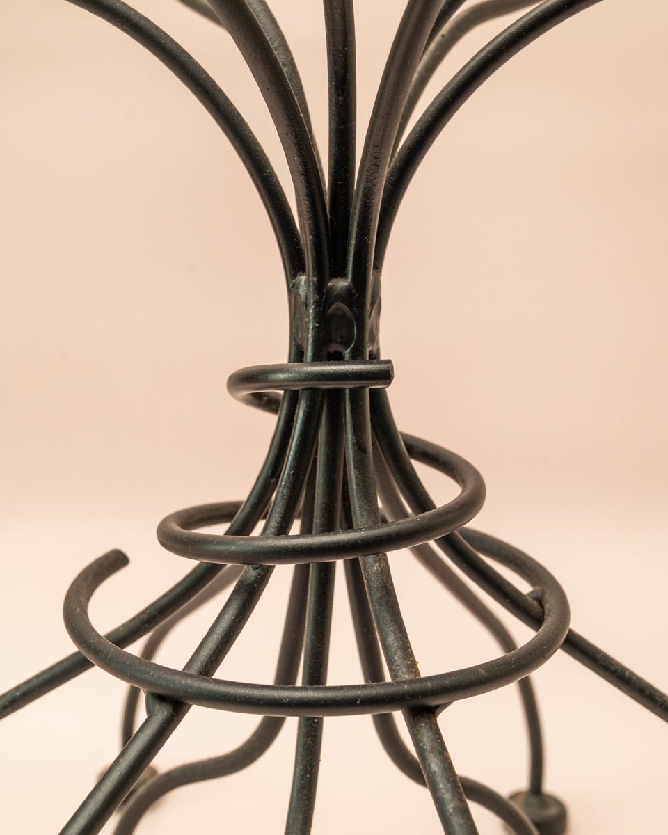 Vintage metalen kandelaar met 9 pinhouders voor stompkaarsen