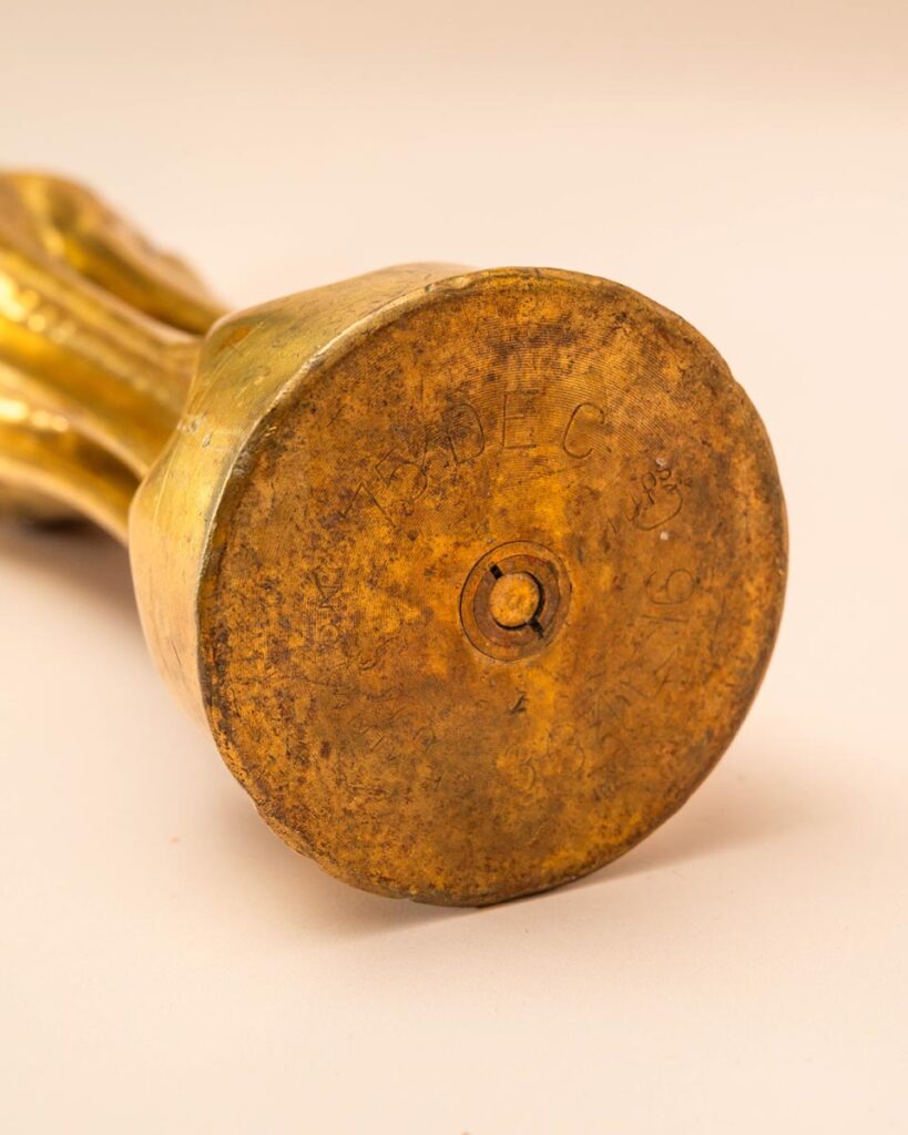 Trench art messing vaas Remington UMC 75 dec