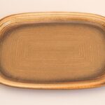 Bruine Gerzit serveerschaal West Germany in HK Living stijl