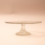 Glazen taartplateau met swirl patroon