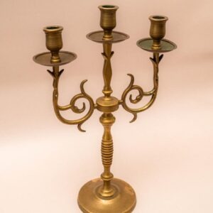 Statige bronzen 3-armige kandelaar