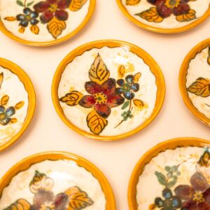 Set van negen handgeschilderde theetips Standa Gouda